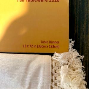 Fringed table runner. NWT